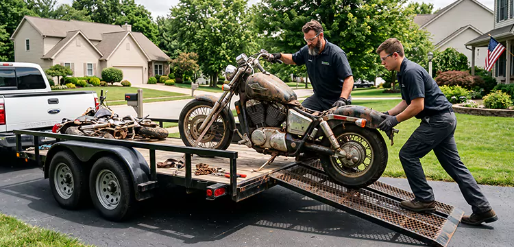 Damaged Motorcycle Removal in Miami