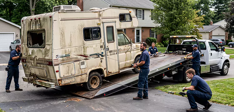 Water Damaged Junk RV Removal in Miami